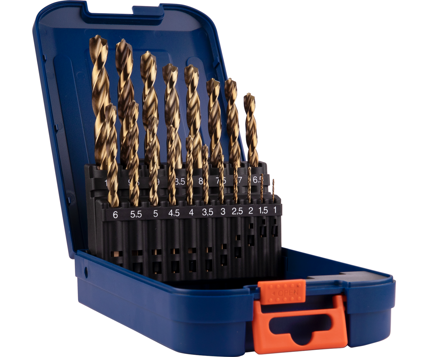 HSS-E Spiraalborenset TOP-X GOLD-LINE - 19-dlg
