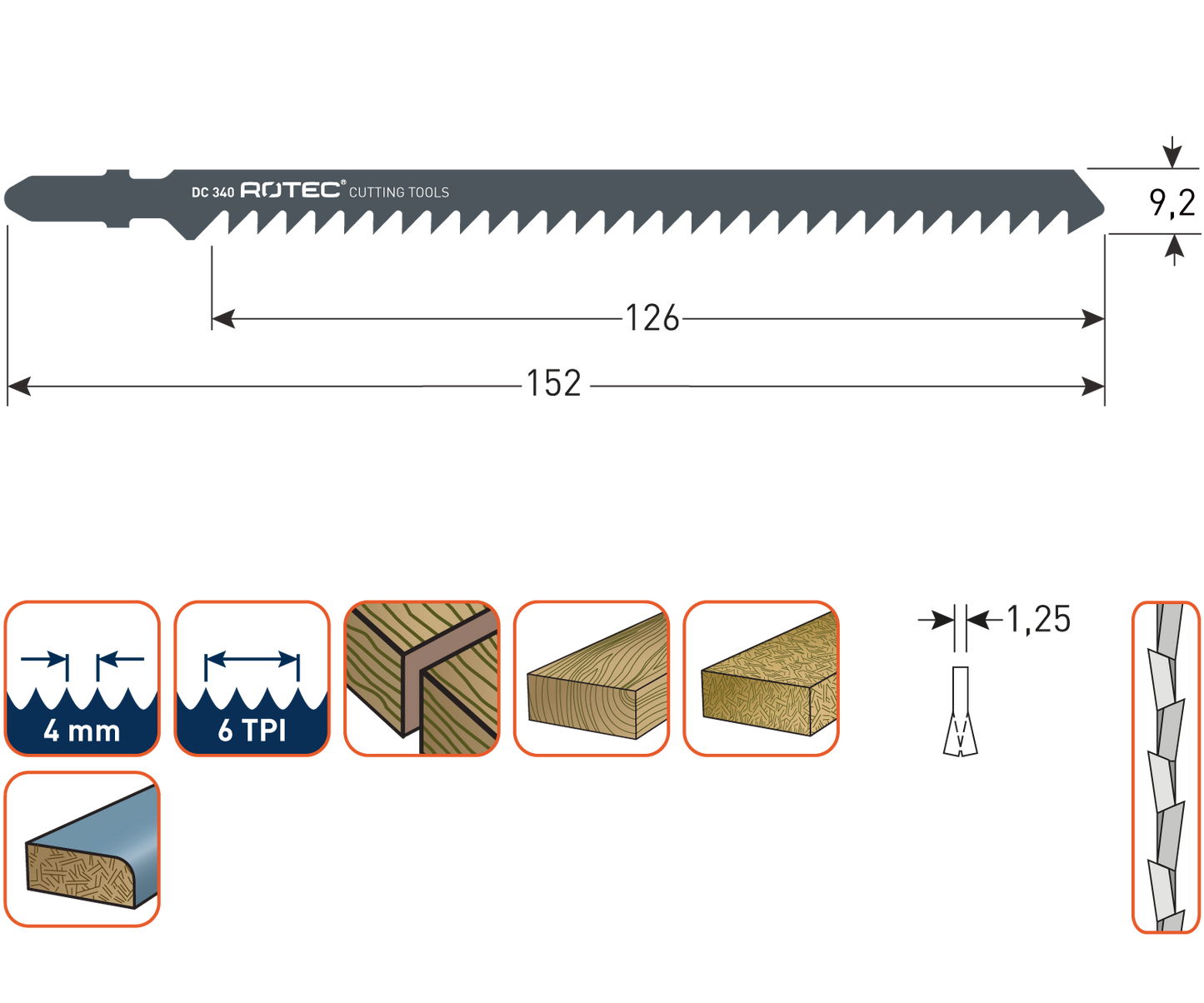 Decoupeerzaagblad DC340