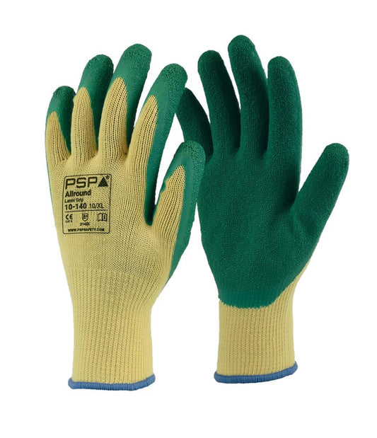 10-140 Allround Latex Werkhandschoen Gr/Ylw - 12 paar