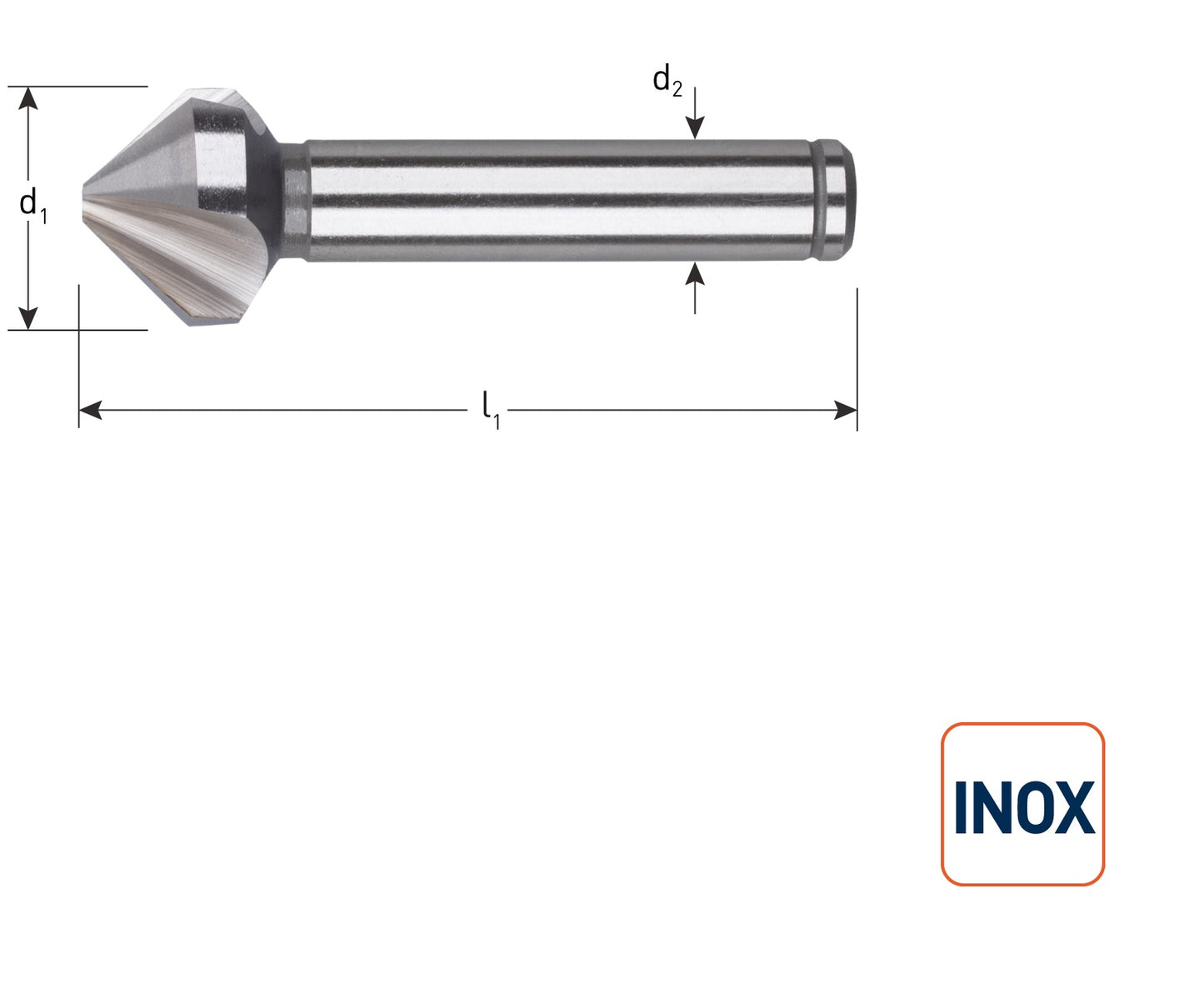 HSS-E Verzinkfrees 90°, INOX