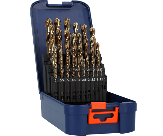 HSS-E Spiraalborenset TOP-X GOLD-LINE - 25-dlg