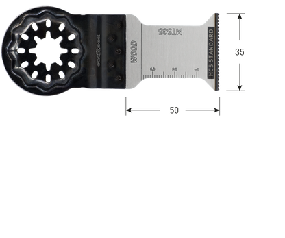 HCS Starlock invalzaagblad type MTS35, 35x50 mm | 10 stuks
