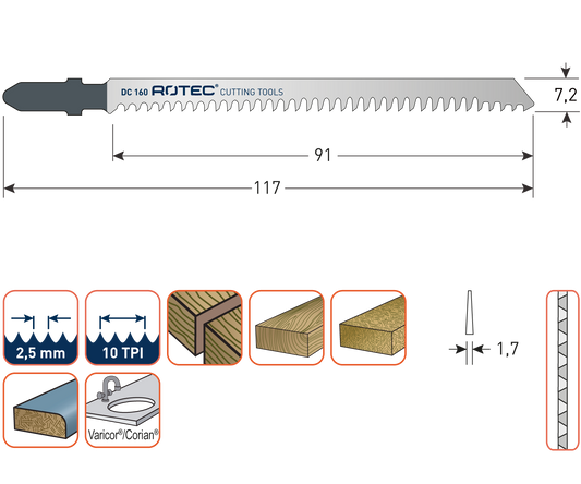 Decoupeerzaagblad DC160