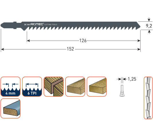 Decoupeerzaagblad DC340
