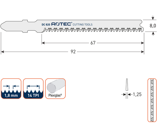 Decoupeerzaagblad DC820