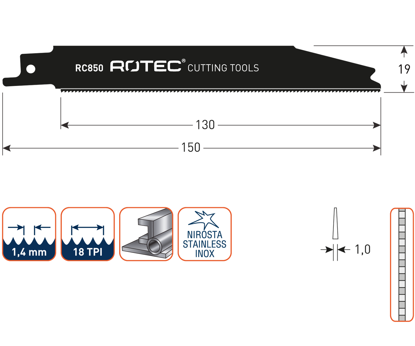 Reciprozaagblad RC850 - 3 stuks