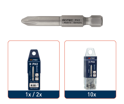 Schroefbit BASIC 1/4 " PH 50mm (Phillips)