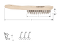 Handborstel RVS draad - 12 stuks